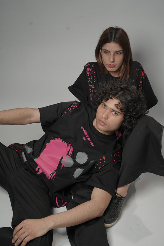 Male and female model wearing Compassion is the New Kink T-shirt 