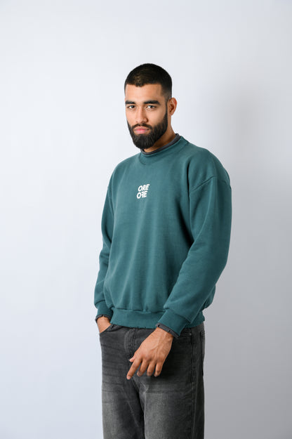 Contrast Sweatshirt Green