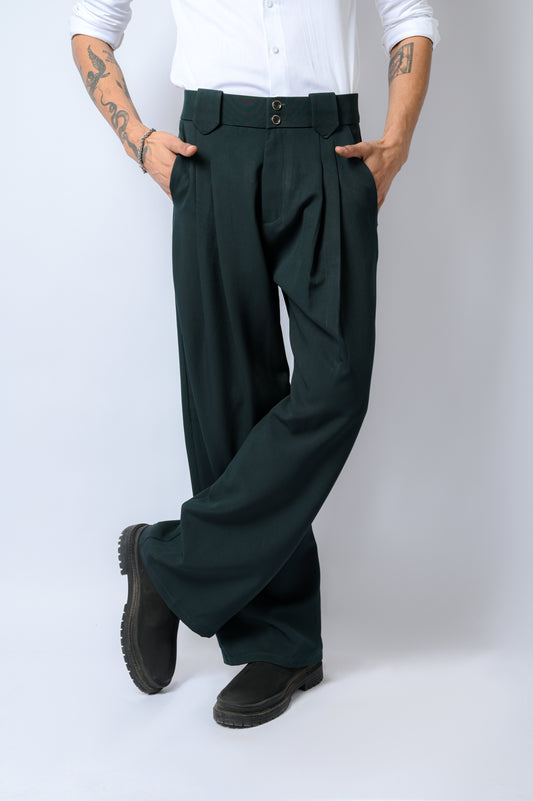 Korean-inspired trousers, designed with clean lines and a modern silhouette for effortless